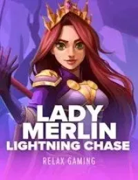 lady merlin lightning chase 1 slot logo